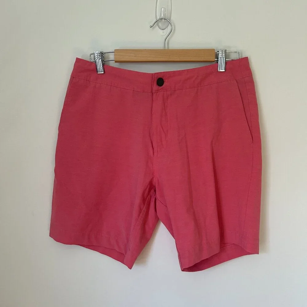 Faherty All Day Shorts - 32 waist, 7 in length, Nantucket Red color